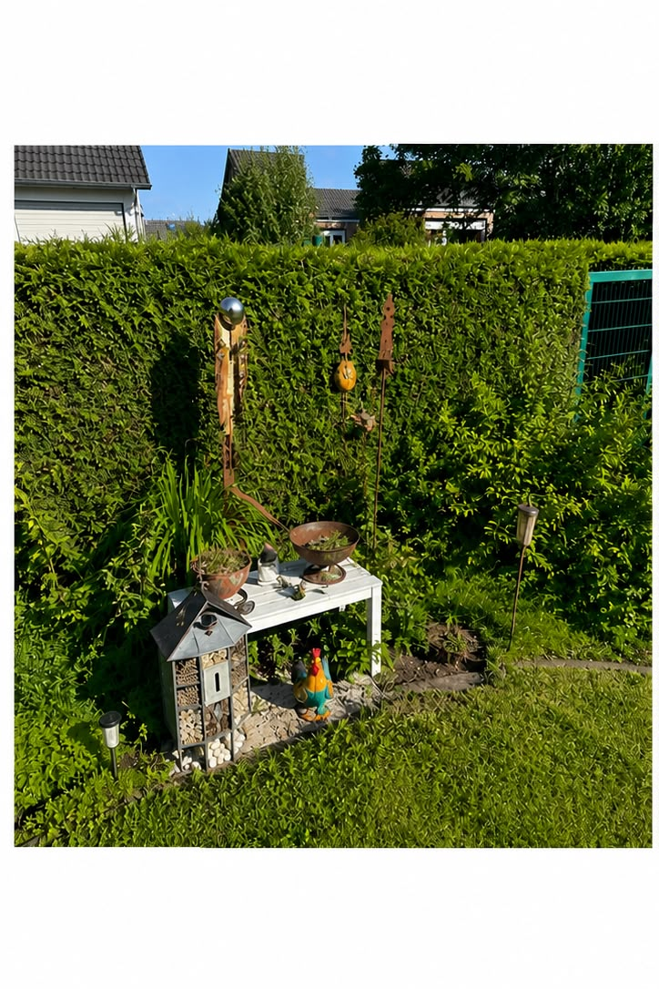 Vorher-Nachher-Vergleich einer Gartenpflege – Vorher